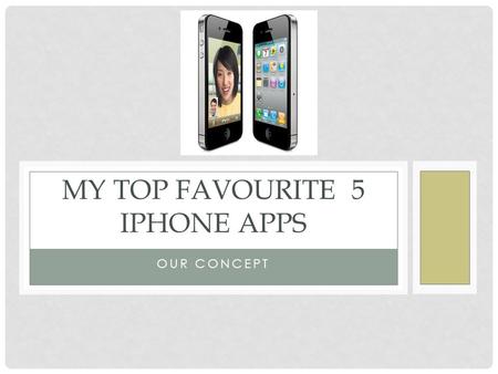 OUR CONCEPT MY TOP FAVOURITE 5 IPHONE APPS. VLOGS Video blogging, which is sometimes shortened to vlogging is a form of blogging through videos, as well.