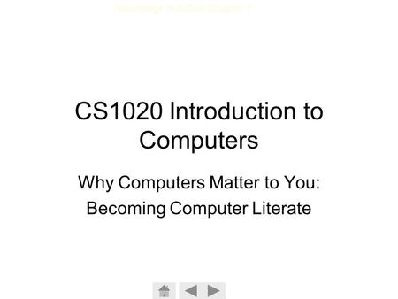 CS1020 Introduction to Computers