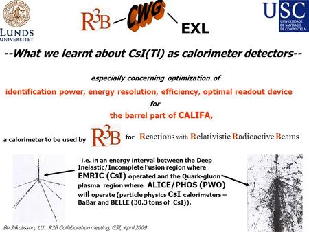 Especially concerning optimization of identification power, energy resolution, efficiency, optimal readout device for the barrel part of CALIFA, a calorimeter.