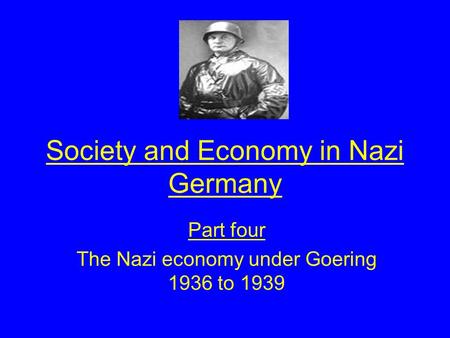 Society and Economy in Nazi Germany