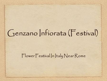 Genzano Infiorata (Festival) Flower Festival In Italy Near Rome.