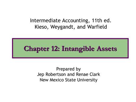 Chapter 12: Intangible Assets