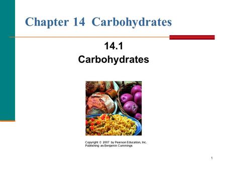 Chapter 14 Carbohydrates