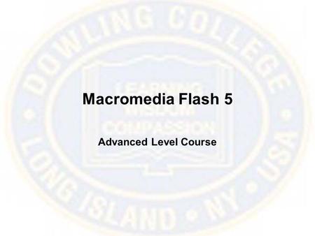 Macromedia Flash 5 Advanced Level Course. Using Actions Toolbox ListActions List Parameters area Add/Delete a StatementMove Action Up/Down Expand/Collapse.