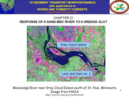 1D SEDIMENT TRANSPORT MORPHODYNAMICS with applications to RIVERS AND TURBIDITY CURRENTS © Gary Parker November, 2004 1 CHAPTER 21 RESPONSE OF A SAND-BED.