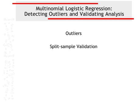 Outliers Split-sample Validation