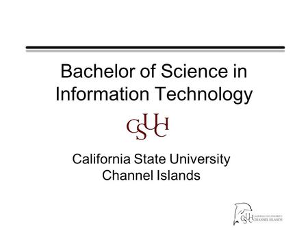 Bachelor of Science in Information Technology California State University Channel Islands.