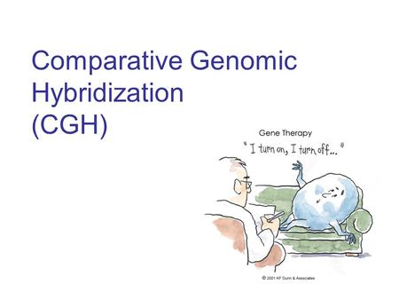 Comparative Genomic Hybridization (CGH). Outline Introduction to gene copy numbers and CGH technology DNA copy number alterations in breast cancer (Pollack.