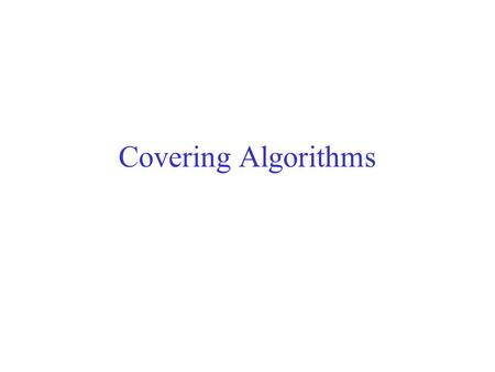 Covering Algorithms. Trees vs. rules From trees to rules. Easy: converting a tree into a set of rules –One rule for each leaf: –Antecedent contains a.