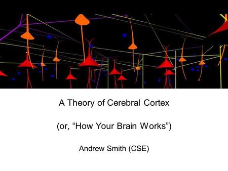 A Theory of Cerebral Cortex (or, “How Your Brain Works”) Andrew Smith (CSE)