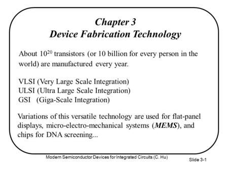 Device Fabrication Technology