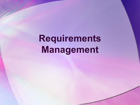 Requirements Management