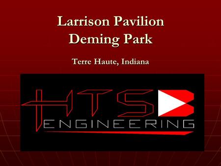 Larrison Pavilion Deming Park Terre Haute, Indiana.