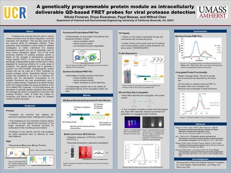 TEMPLATE DESIGN © 2008 www.PosterPresentations.com A genetically programmable protein module as intracellularly deliverable QD-based FRET probes for viral.