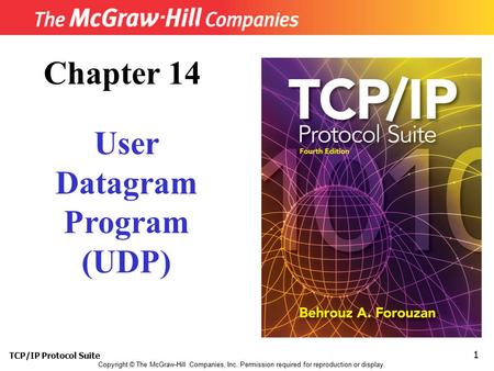 Chapter 14 User Datagram Program (UDP)