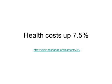 Health costs up 7.5%
