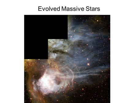 Evolved Massive Stars. Wolf-Rayet Stars Classification WNL - weak H, strong He, NIII,IV WN2-9 - He, N III,IV,V earliest types have highest excitation.