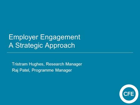Employer Engagement A Strategic Approach