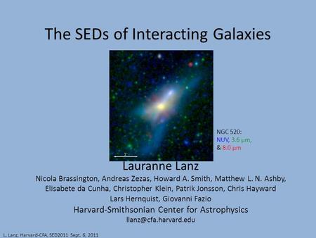 The SEDs of Interacting Galaxies Lauranne Lanz Nicola Brassington, Andreas Zezas, Howard A. Smith, Matthew L. N. Ashby, Elisabete da Cunha, Christopher.