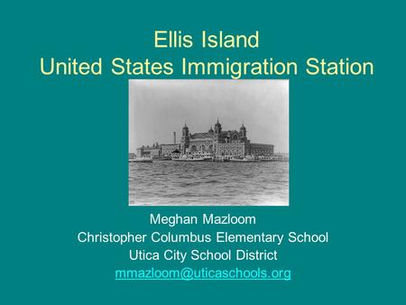 Ellis Island United States Immigration Station