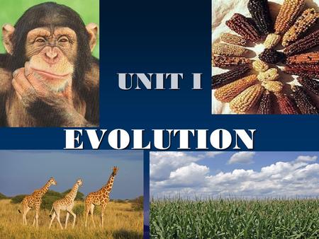 UNIT I EVOLUTION.