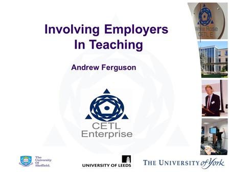 Involving Employers In Teaching Andrew Ferguson. Leitch Implementation Plan 2007 “…all HE institutions need to grow their capacity to engage on a large.