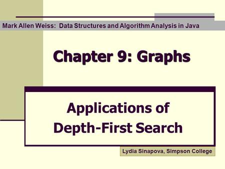 Applications of Depth-First Search