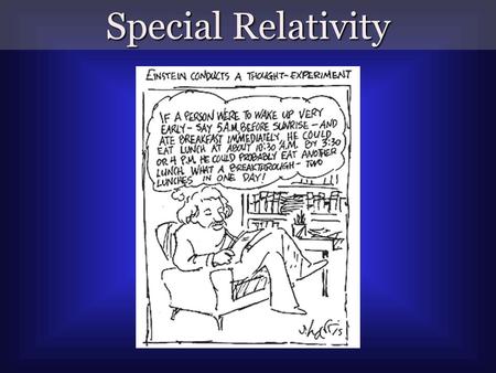 Special Relativity. The Speed of Light 671 Million Miles per Hour.