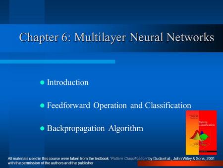 Chapter 6: Multilayer Neural Networks