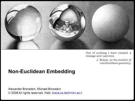 Non-Euclidean Embedding