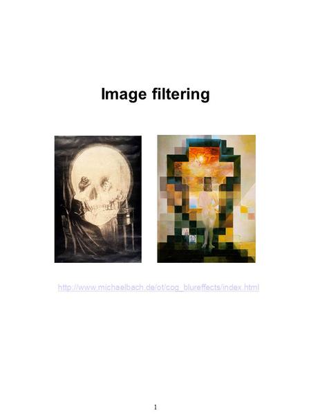 1 Image filtering