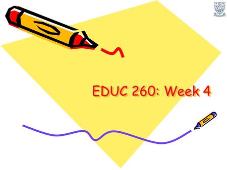EDUC 260: Week 4. 2 Outline Administrivia Feedback on Reading Response #1 Discussion Instructional Design Basics Introduction to WebQuests For next week.