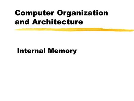 presentation on computer memory