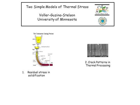Two Simple Models of Thermal Stress Voller-Guzina-Stelson
