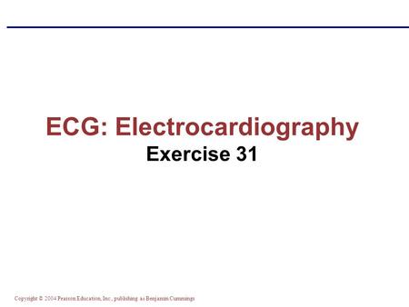 ECG: Electrocardiography Exercise 31
