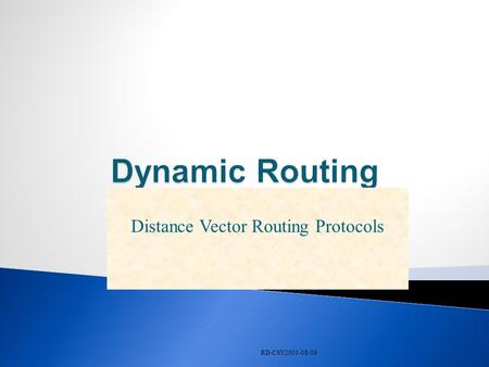 RD-CSY2001-08/09 Distance Vector Routing Protocols.
