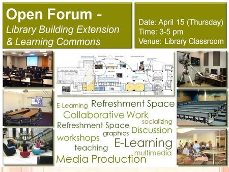 Library Building Plans Extension Learning Commons Interaction / Feedback.