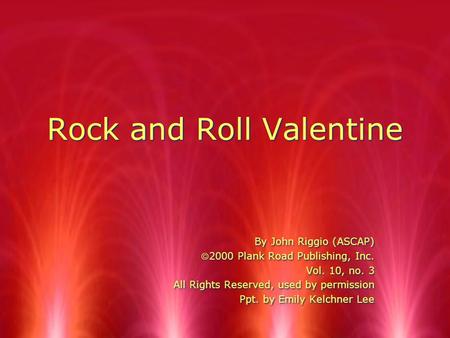 Rock and Roll Valentine