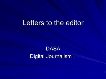 DASA Digital Journalism 1