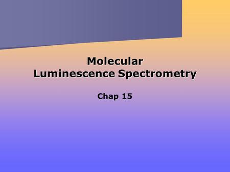 Luminescence Spectrometry