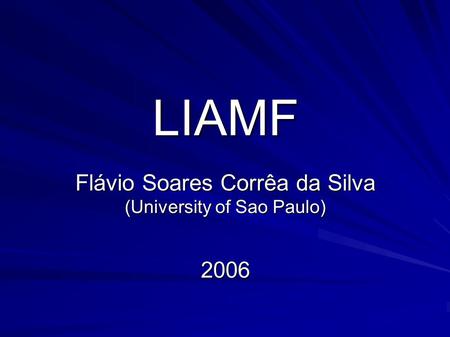 LIAMF Flávio Soares Corrêa da Silva (University of Sao Paulo) 2006.