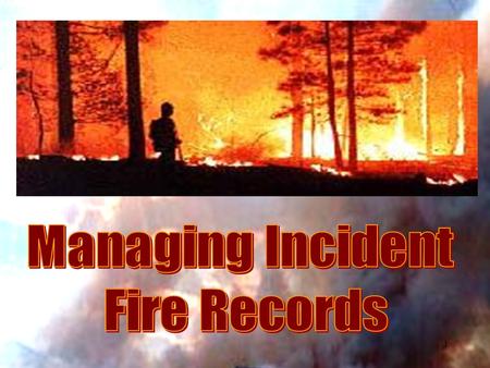 1. 2 Understand how federal wildland fire agencies and NARA are collaborating to manage & preserve fire records Be able to sort wildland fire incident.
