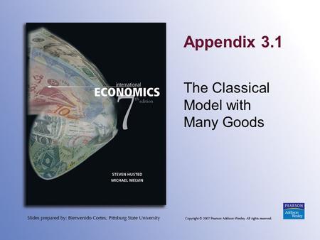 Appendix 3.1 The Classical Model with Many Goods.