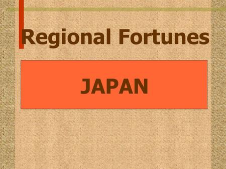 Regional Fortunes JAPAN. Real per capita GNP growth (1955-1980)