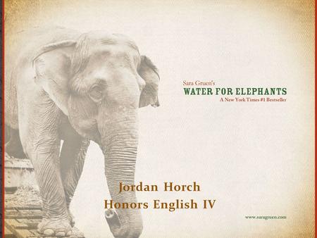 Jordan Horch Honors English IV. In order to understand the story plot line, you must know a few facts: 1. This story is set around a 1930’s circus, and.