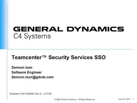 Teamcenter™ Security Services SSO