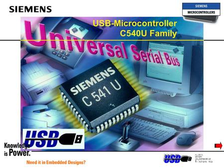 HL CE M, lehmann usb_boothesc98.ppt 1 - 6/27/2015, 15:24 USB-Microcontroller C540U Family.