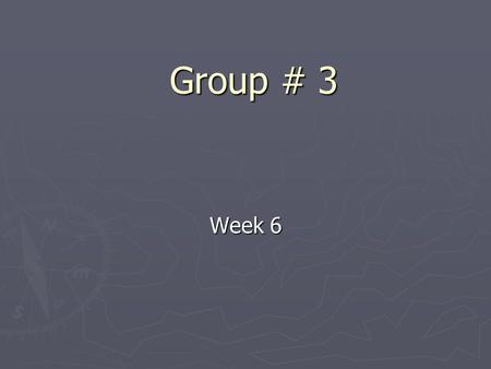 Group # 3 Week 6. Progress so far ► Choice of platform and technology ► Start coding for GUI.