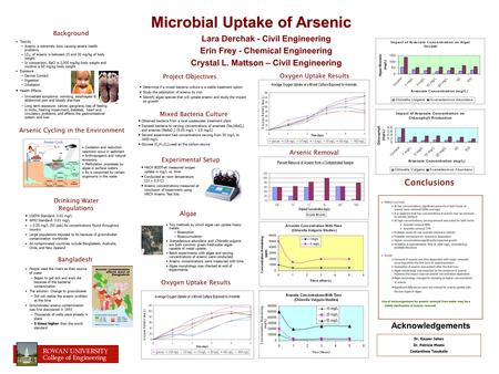 Microbial Uptake of Arsenic Lara Derchak - Civil Engineering Erin Frey - Chemical Engineering Crystal L. Mattson – Civil Engineering Oxidation and reduction.
