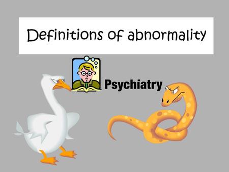 Definitions of abnormality